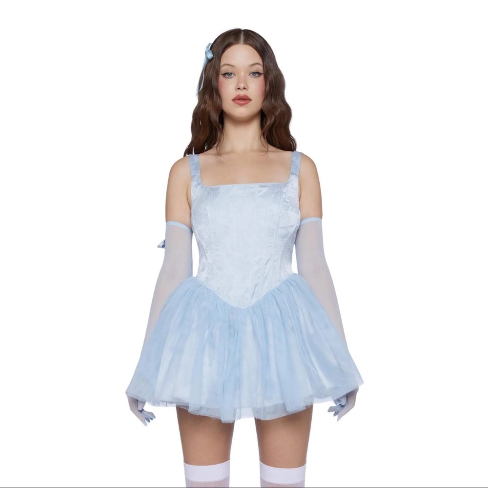 Corset Mini Dress + Gloves